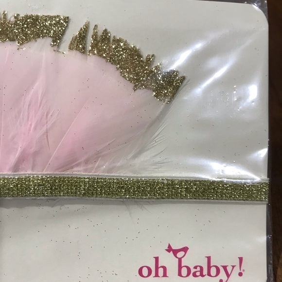 oh baby! Lily Crown Pink / Gold Glitter Adjustable Head Piece - Picture 7 of 7